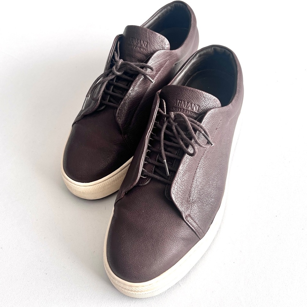 Armani Collezioni Men's Brown Leather Shoes